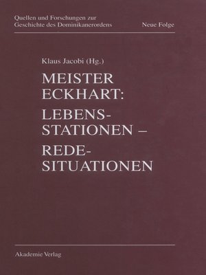 cover image of Meister Eckhart. Lebensstationen--Redesituationen